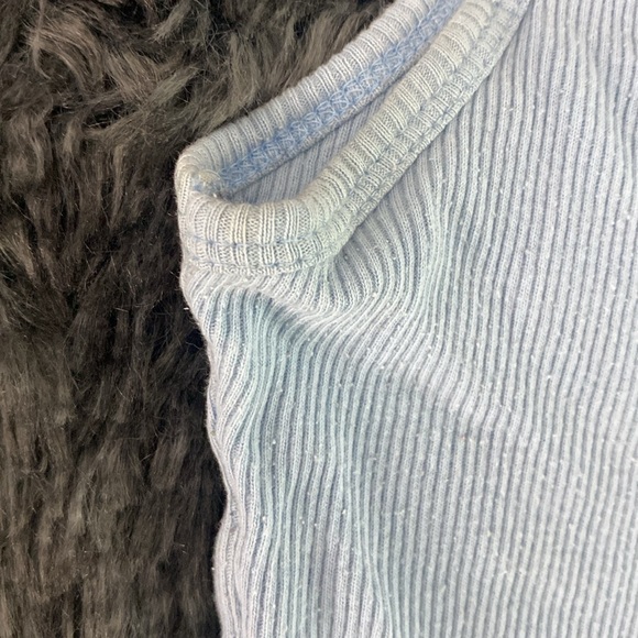 Baby blue ribbed tank top - Picture 6 of 16